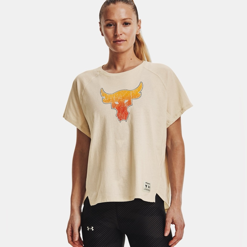 NWT Under Armour Women's Project Rock Bull Short Sleeve Tee M